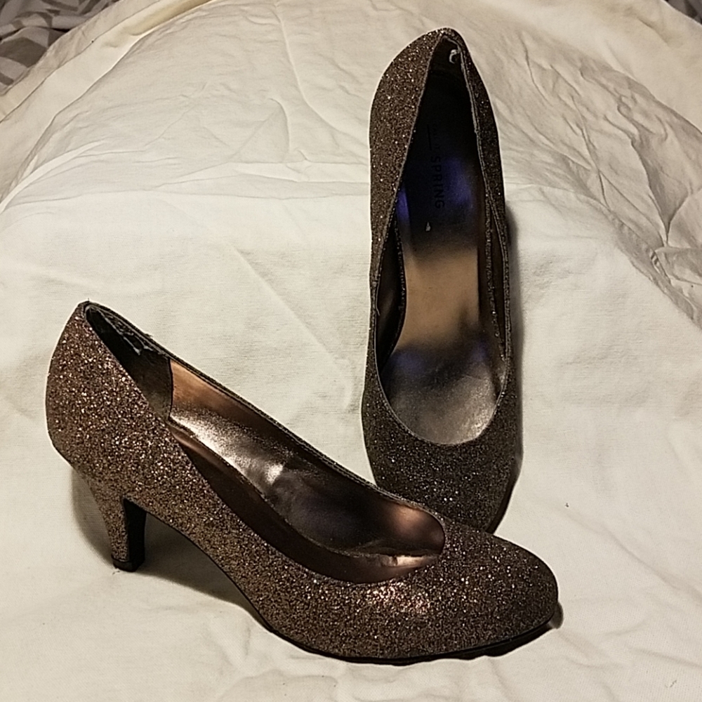 Call it Spring Sparkle Glitter Heels Shoes Pumps Size 9